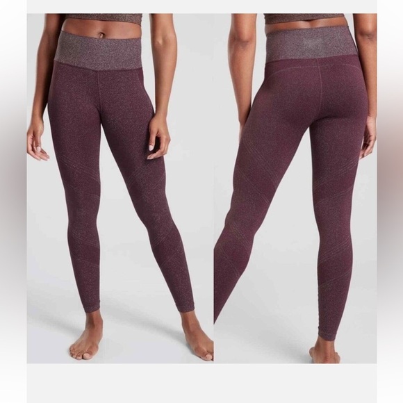 Athleta Twilight Tight 2.0 High Rise Leggings Antique Burgundy‎ NWT Medium - Picture 1 of 14